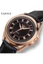 Men's Wristwatch Black Leather Cord Lu Stylish Fashion Trend Watch - 3