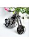 Handmade Vintage Iron Motorcycle Model Engine Figurine Metal Motorbike Home Office Decor Object - 3