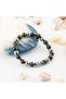 Certified General Health Natural Stone Bracelet Trehartz Eye Agate Hematite 8mm B0011 - 3