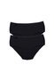 2 Pieces Women's High Waist Bato Thin Rubber Panties Black