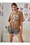 Toprak Oversize T-shirt Beauty Ferent Printed