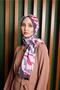 Women's Medina Silk Shawl Pink Water Wave - 2