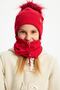 Baby Girl Child Fur Pompom Hat Beanie Neck Collar Set Comfortable 100% Cotton Camisole - 2