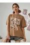 Toprak Oversize T-shirt Beauty Ferent Printed - 5