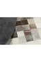 Beyaz Ve Siyah Dana Derisi Patchwork Halı - 4