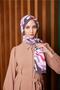 Women's Medina Silk Shawl Pink Water Wave - 3