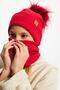Baby Girl Child Fur Pompom Hat Beanie Neck Collar Set Comfortable 100% Cotton Camisole - 4