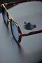 Small Square Small Square Retro Vintage Unisex New Design Blue Glass Sunglasses - 5
