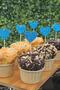 Glitter Cupcake Toothpick 20 Pieces Blue Heart - 4