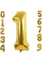 1 Year Old Number Foil Balloon Gold Color 76 Cm 16 Inch -dog Day -party-celebration - 2