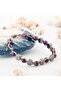 Certified Anxiety Relief Natural Stone Bracelet Amethyst Hematite 6mm B0014 - 2