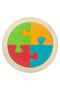 Ahşap Daire Figürlü 4 Parça Puzzle