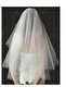 Veil,bridal Hair Accessory,long Bridal Veil,white Double Layer Veil,crystal Tulle,veil Double Layer - 3