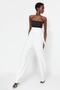 Ecru Belted Wide Leg Woven Bridal Trousers TPRSS23PL00020 - 2