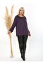 Women's Plus Size Madonna Collar Flexible Wool Viscose Blouse - 2