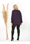 Women's Plus Size Madonna Collar Flexible Wool Viscose Blouse - 5