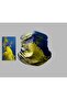 Yellow Navy Blue Designed Biker Multi-Purpose Outdoor Neck Collar Unisex Bandana