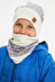 Baby Boy Kids Pompom Beanie Neck Collar Set Soft Double Layer 100% Natural Cotton