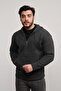 Silver Zippered Cotton Hooded Sweatshirt Unisex