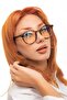 نظارات قراءة بإطار دائري بنمط الفهد للجنسين من Lookup، زجاج شفاف - 2