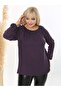 Women's Plus Size Madonna Collar Flexible Wool Viscose Blouse - 3