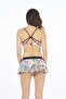 Women's Skirt Bottom Slip Patterned Three Piece Bikini - 2