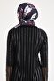 Hydrangea Shawl Black Purple - 5