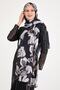 Hydrangea Shawl Black Mink - 2