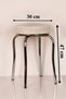6Pcs White Kitchen Stool Profile Stool Metal Stool Thick Stool Stackable