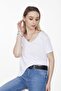V-Neck Asymmetrical Basic Blouse - 3