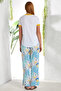Women's White Printed Trousers Set - 2