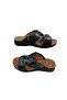 Ak015-10 Men's Black Orthopedic Sole Daily Slippers Sandals