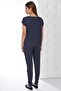 Women's Navy Blue Lace Blouse-Pajama Set 6984 - 2