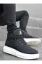 Men's Black White Skin Faux Leather Fur Boots Warm Winter Comfort Sole Casual Shoes