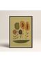 Abstract Colorful Patterns Flower Modern Art Painting with Black Laminated Frame