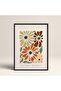 Abstract Colorful Patterns Flower Modern Art Painting with Black Laminated Frame