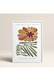 Abstract Colorful Patterns Flower Modern Art Painting with White Laminated Frame