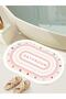 Oval Mat, Bath Mat, Non-Slip Base, Colorful Decorative Mat, 60x100 Cm, Gift, Dowry Box - 2