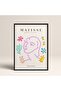 Abstract Colorful Patterns with Black Laminated Frame Matisse Gallery Modern Art Painting