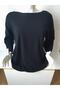 100% Cotton, Wide Collar Thin Loose Knitwear Tuvakar Sleeve Buluz - 3