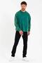 Oversize Green Long Sleeve Men's T-shirt - 3