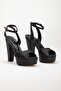 Women's Platform High Heeled Satin Evening Dress Shoes - 3