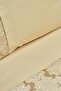 Marissa Beige Double Embroidered Duvet Cover Pique Set - 5