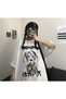 White Black Multicolor Unisex Oversize T-shirt - 2