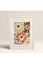 Abstract Colorful Patterns Flower Modern Art Painting with White Laminated Frame