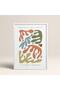 Abstract Colorful Patterns Flower Modern Art Painting with White Laminated Frame