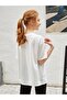 Kids Green Written Challenge Printed Oversize White Girl's T-shirt - 2