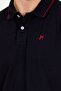 Black Short Sleeve Men's Polo Neck T-shirt - 6