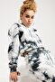 Tie Dye Washed Gray Crop Sweatshirt - 2