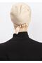 Women's Cross Bonnet Hijab Ready Non-Slip Turban Hijab Practical Non-Slip Elastane Bonnet - Beige - 3